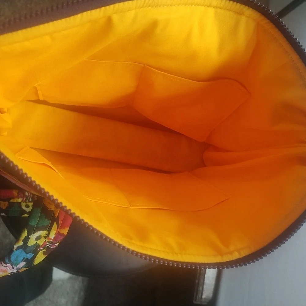 Homemade‎ Medium Flower Tote Bag For Women With Zipper Pockets